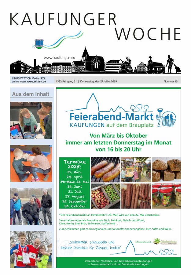 Kaufunger Woche Titelblatt 13/2025