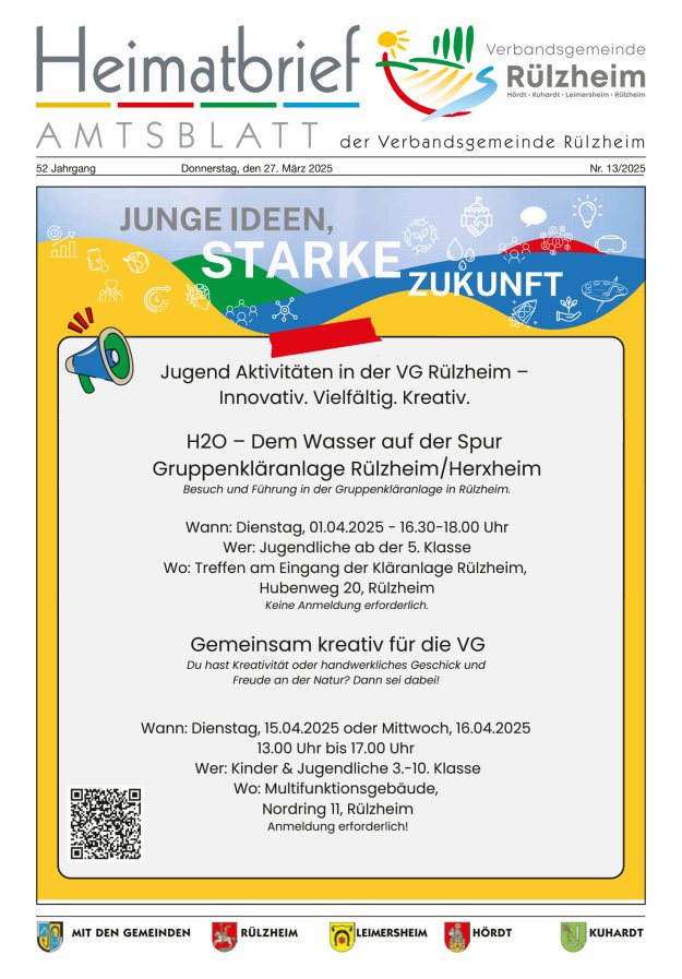Heimatbrief VG Rülzheim Titelblatt 13/2025