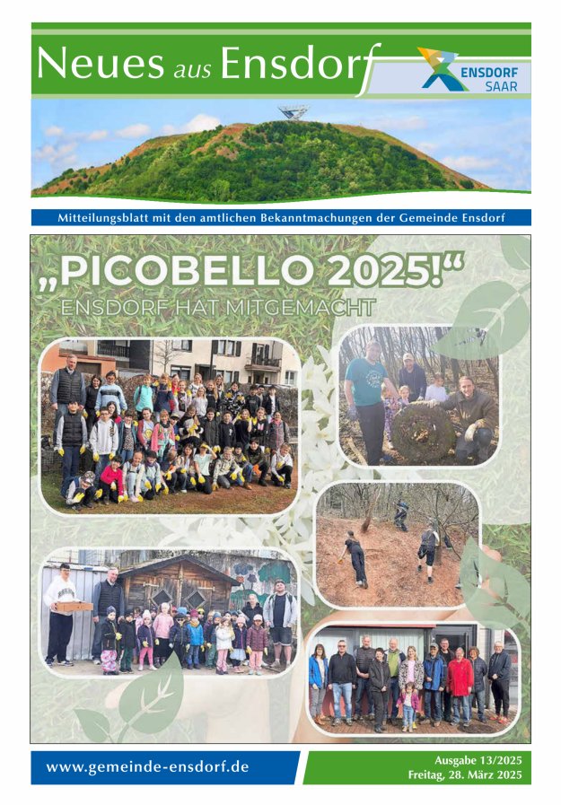 Neues aus Ensdorf Titelblatt 13/2025