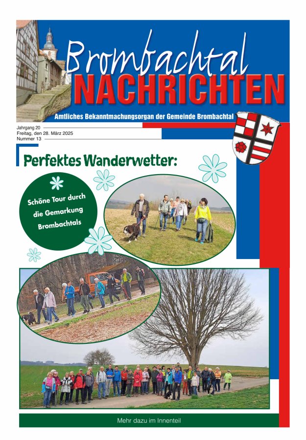 Brombachtal-Nachrichten Amtsblatt der Gemeinde Brombachtal Titelblatt 13/2025