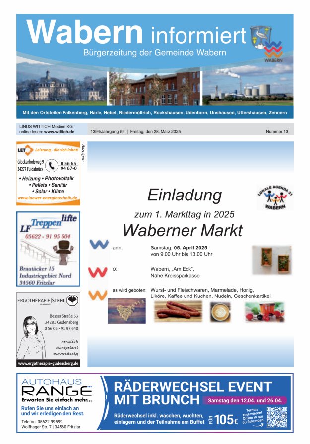 Wabern informiert Titelblatt 13/2025