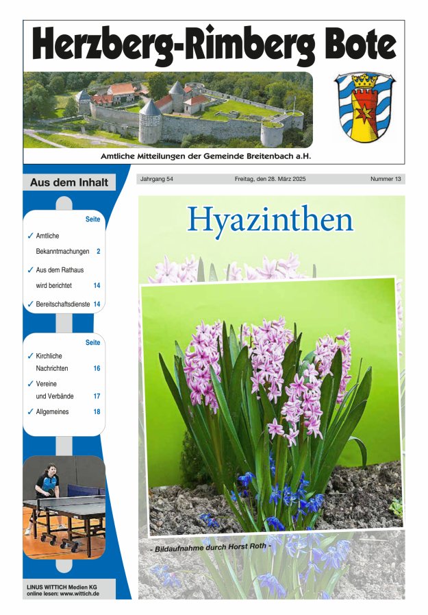 Herzberg-Rimberg Bote Titelblatt 13/2025
