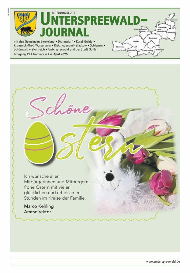 Unterspreewald-Journal Titelblatt 04/2025