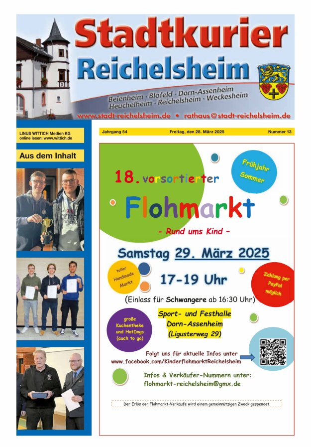 Stadtkurier Reichelsheim Titelblatt 13/2025