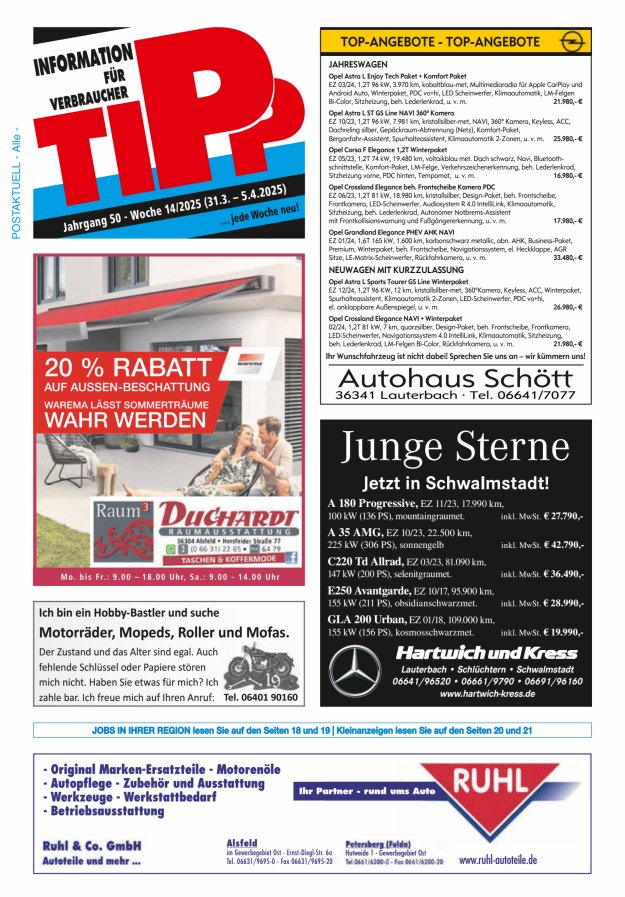 Tipp Vogelsberg Titelblatt 14/2025