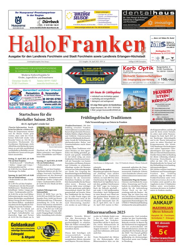 Hallo Franken Titelblatt 1213/2025