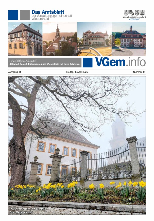 Wiesentheid Titelblatt 14/2025