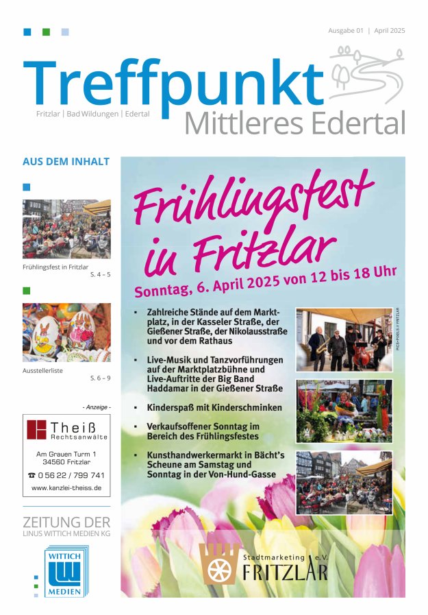Treffpunkt Mittleres Edertal Titelblatt 01/2025