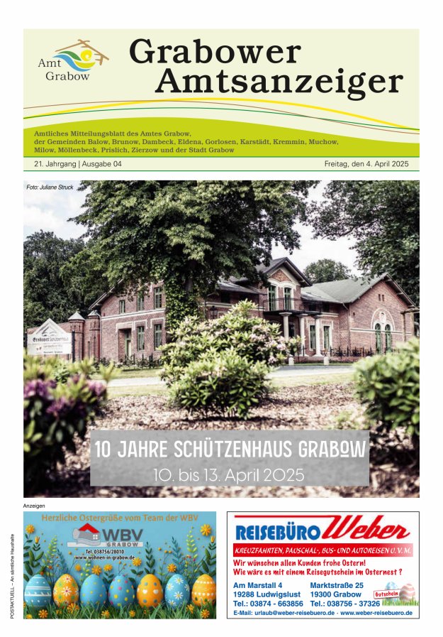 Grabower Amtsanzeiger Titelblatt 04/2025