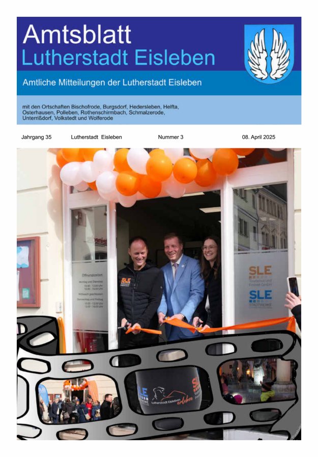 Amtsblatt Lutherstadt Eisleben – Amtliches Mitteilungsblatt der Lutherstadt Eisleben Titelblatt 03/2025