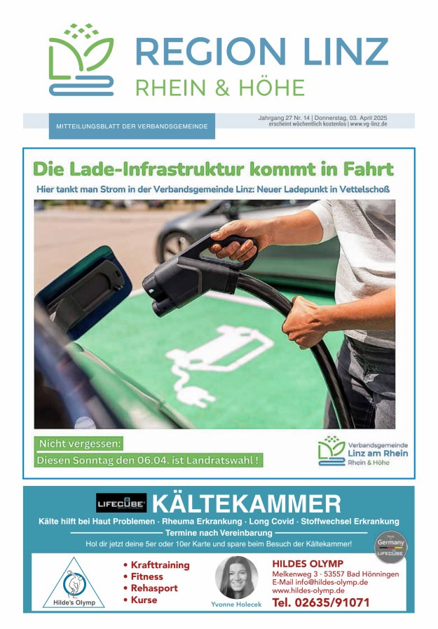 Unsere Verbandsgemeinde Linz am Rhein Titelblatt 14/2025