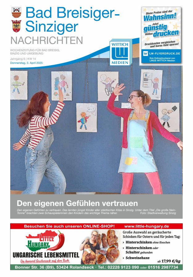 Bad Breisiger-Sinziger Nachrichten Titelblatt 14/2025
