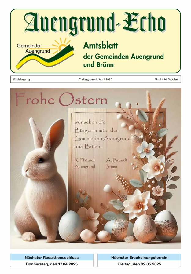 Auengrund-Echo Titelblatt 03/2025