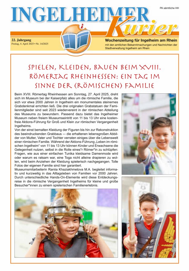 Ingelheimer Kurier Titelblatt 14/2025
