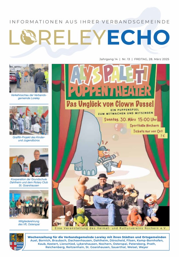 Loreley-Echo - Mitteilungsblatt der Verbandsgemeinde Loreley Titelblatt 13/2025