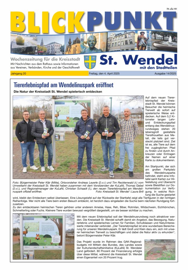 Blickpunkt St Wendel Titelblatt 14/2025