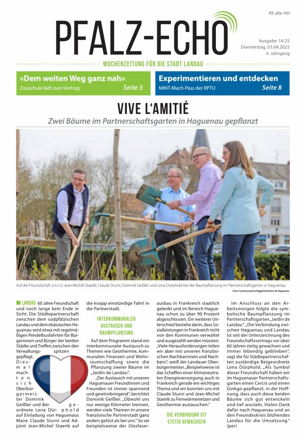 Pfalz-Echo Titelblatt 14/2025