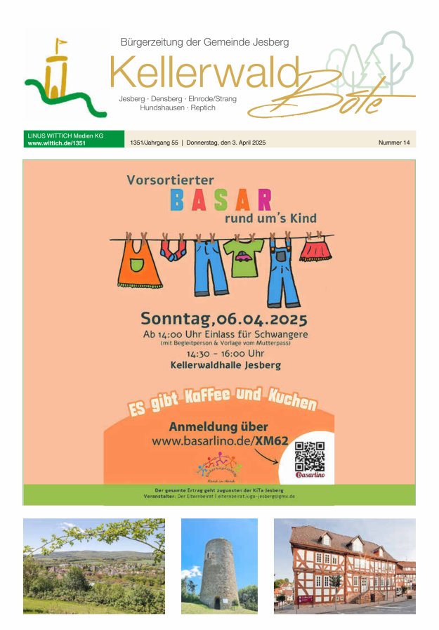 Kellerwaldbote - Bürgerzeitung der Gemeinde Jesberg Titelblatt 14/2025