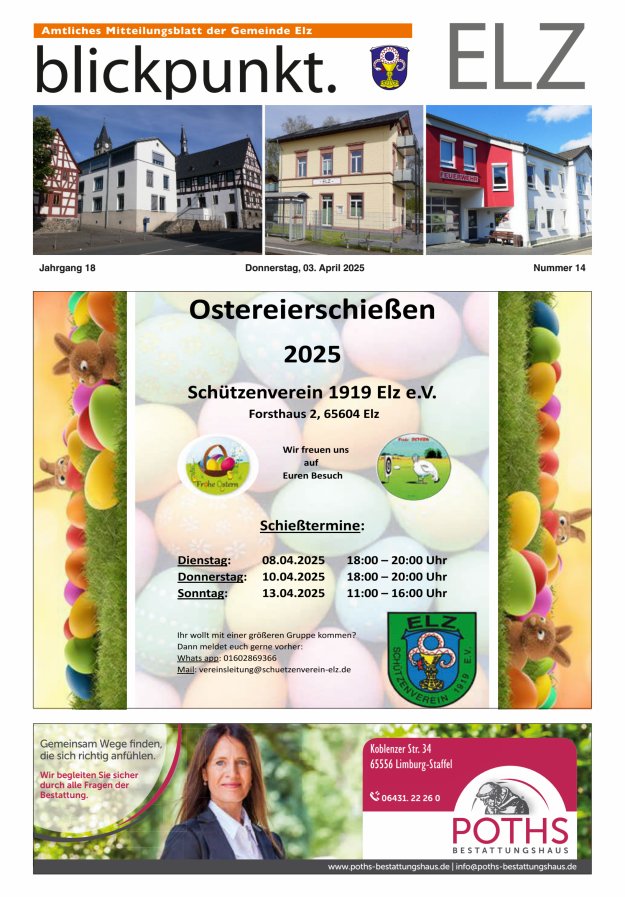 Blickpunkt Elz Titelblatt 14/2025