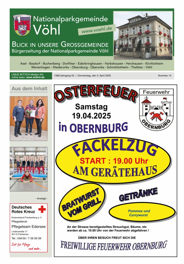 Blick in unsere Grossgemeinde Titelblatt 14/2025