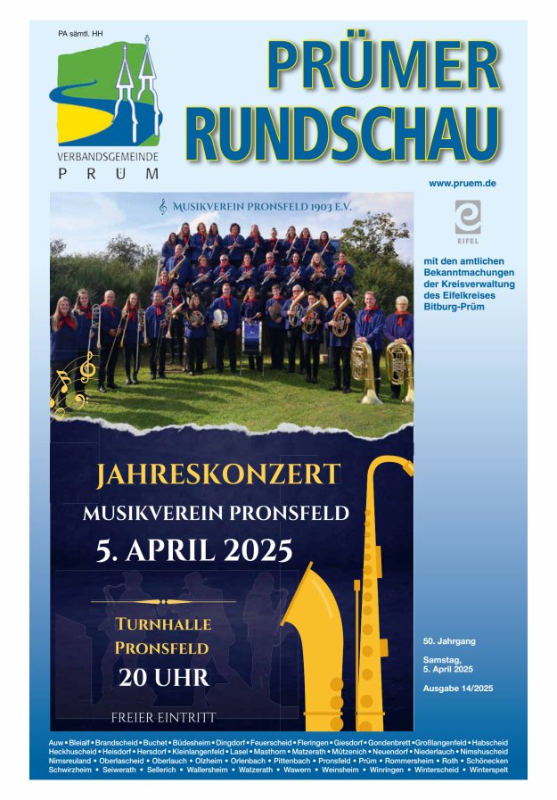 Prümer Rundschau Titelblatt 14/2025