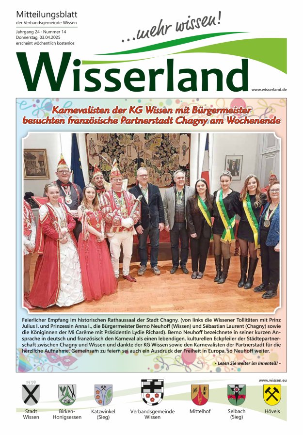 Mitteilungsblatt Wissen - Wisserland...mehr wissen! Titelblatt 14/2025