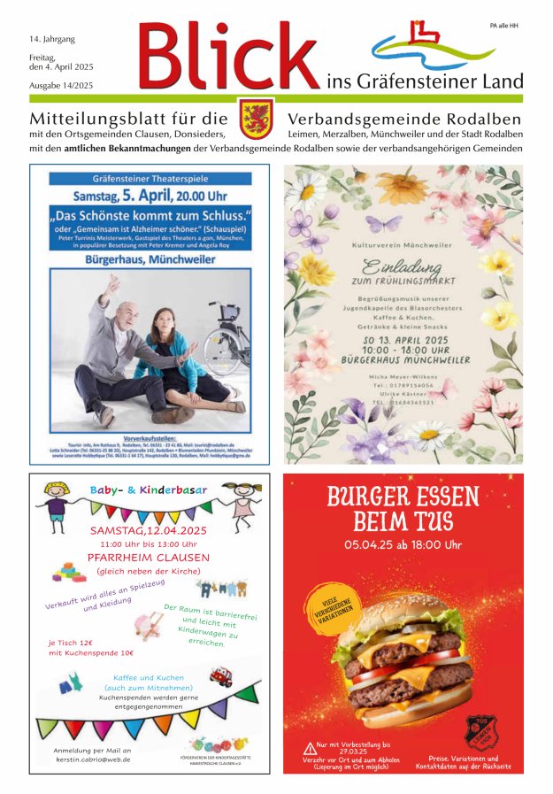 Blick ins Gräfensteiner Land VG Rodalben Titelblatt 14/2025