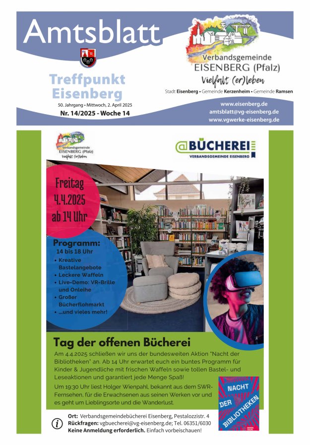 Treffpunkt Eisenberg Titelblatt 14/2025