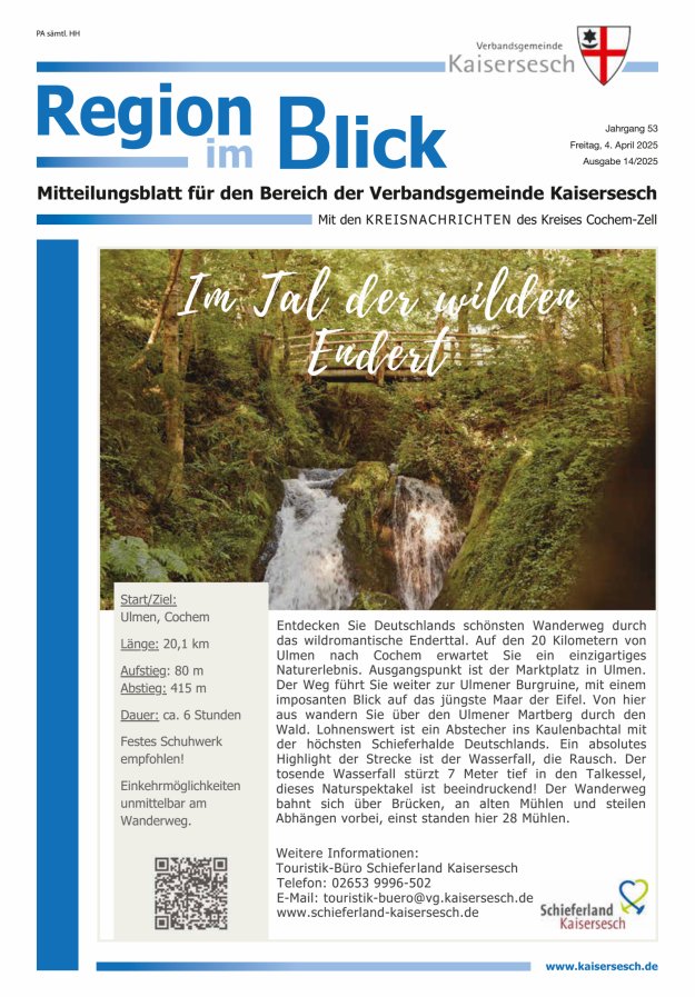 Region im Blick VG Kaisersesch Titelblatt 14/2025