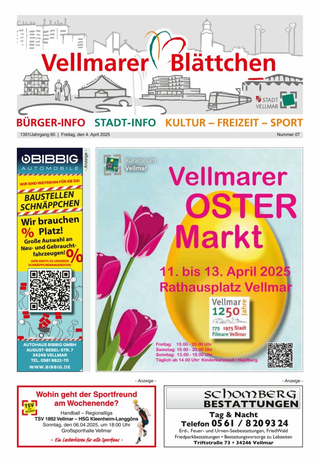 Vellmarer Blättchen Titelblatt 07/2025
