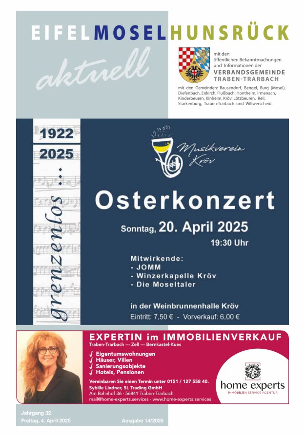 Eifel-Mosel-Hunsrück aktuell VG Traben-Trarbach Titelblatt 14/2025