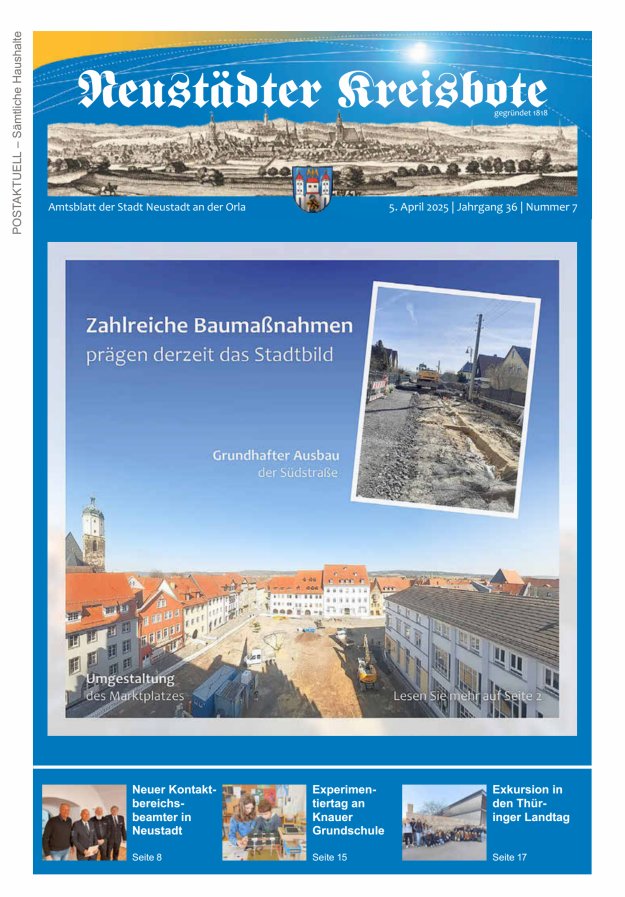 Neustädter Kreisbote Titelblatt 07/2025