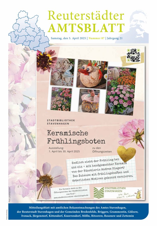 Reuterstädter Amtsblatt Titelblatt 07/2025