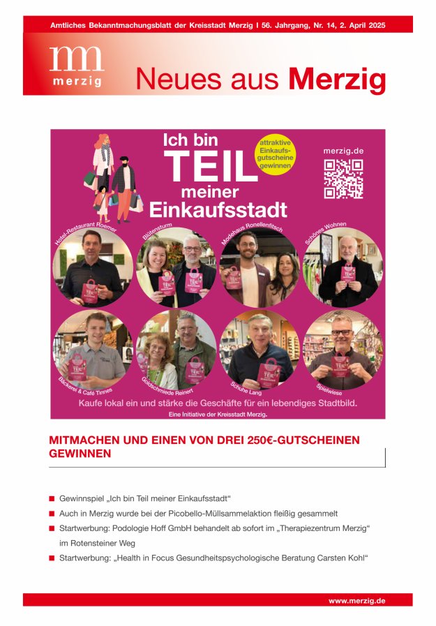 Neues aus Merzig Titelblatt 14/2025