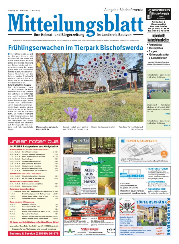 Mitteilungsblatt LK Bautzen Ausgabe Bischofswerda Titelblatt 13/2025