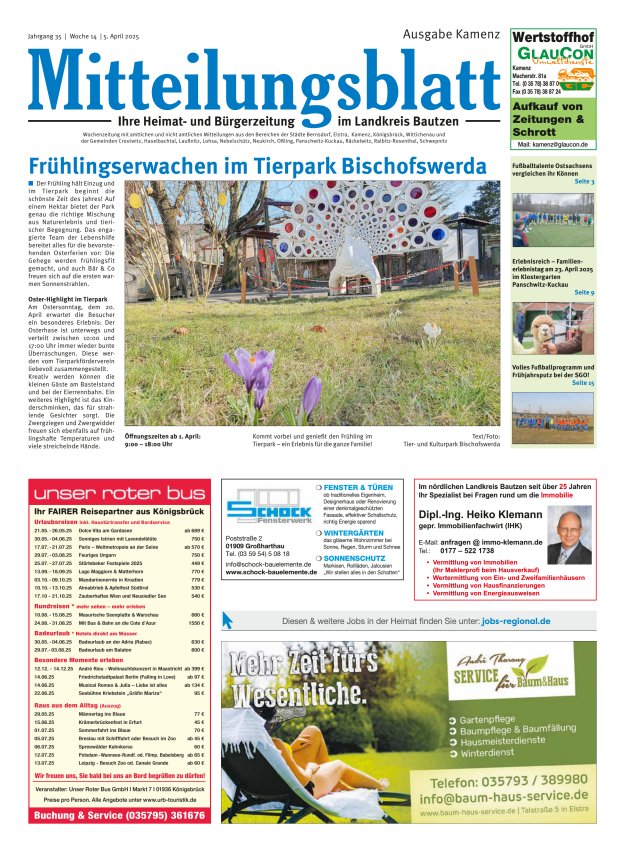 Mitteilungsblatt LK Bautzen Ausgabe Kamenz Titelblatt 13/2025