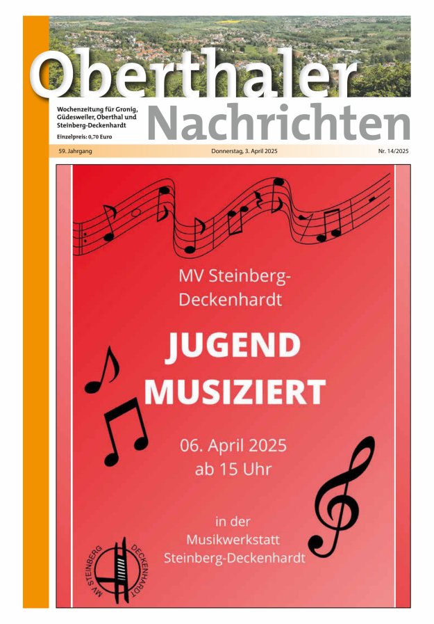 Oberthaler Nachrichten Titelblatt 14/2025