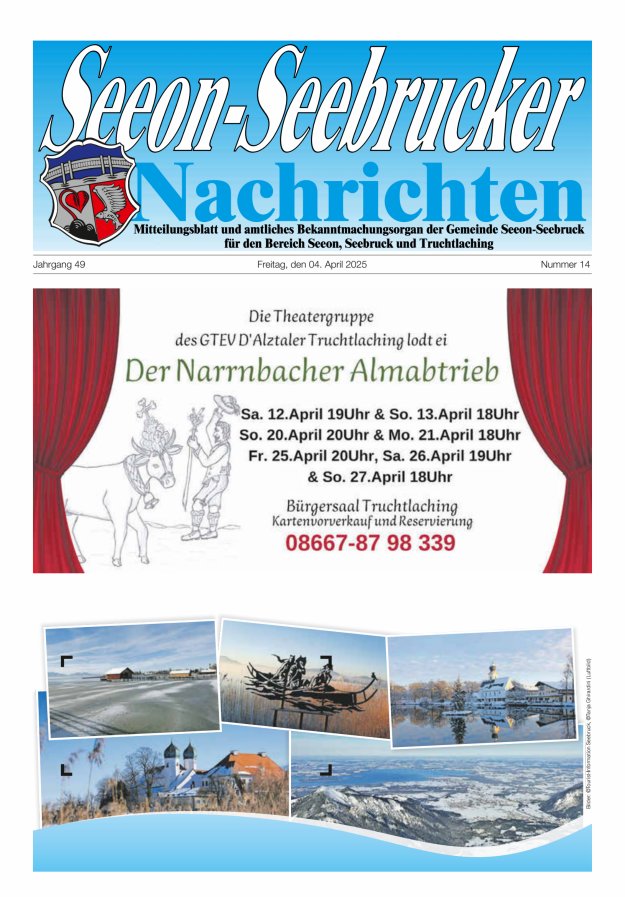 Seeon-Seebrucker Nachrichten Titelblatt 14/2025