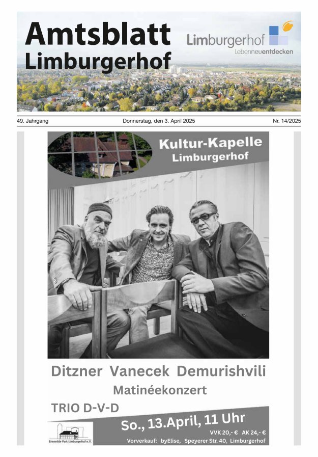 Amtsblatt Limburgerhof Titelblatt 14/2025