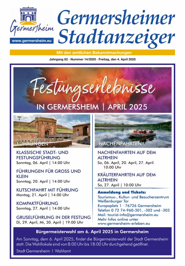 Germersheimer Stadtanzeiger Titelblatt 14/2025