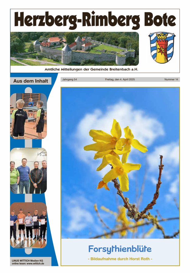 Herzberg-Rimberg Bote Titelblatt 14/2025