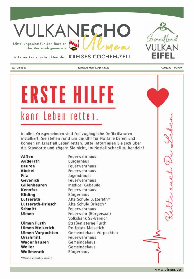 Vulkan Echo VG Ulmen Titelblatt 14/2025