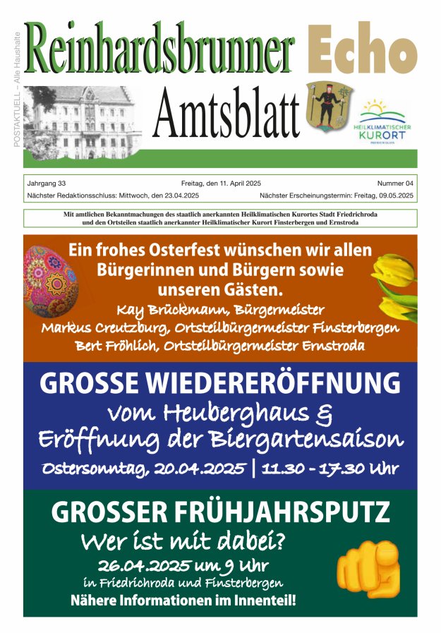 Reinhardsbrunner Echo Titelblatt 04/2025