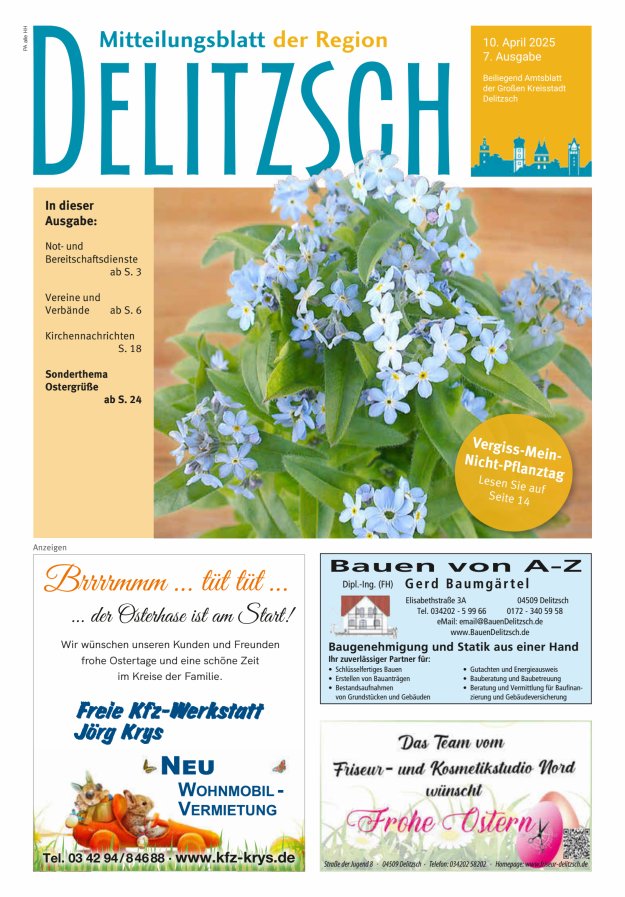 Mitteilungsblatt der Region Delitzsch Titelblatt 07/2025