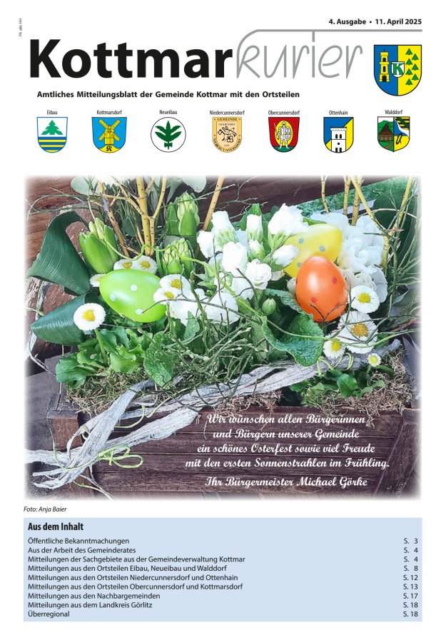 Kottmarkurier Titelblatt 04/2025