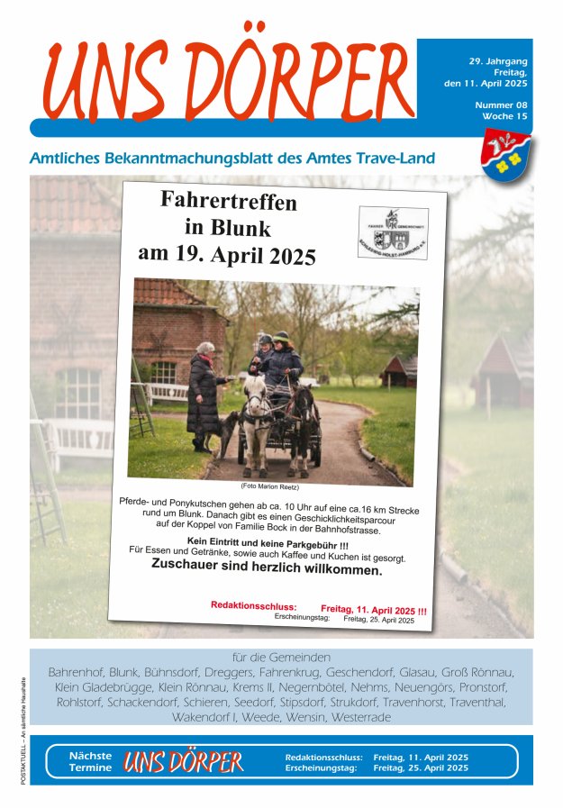Uns Dörper Titelblatt 08/2025