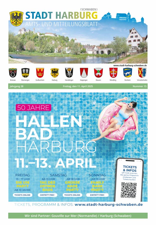 Amts- und Mitteilungsblatt der Stadt Harburg Titelblatt 15/2025