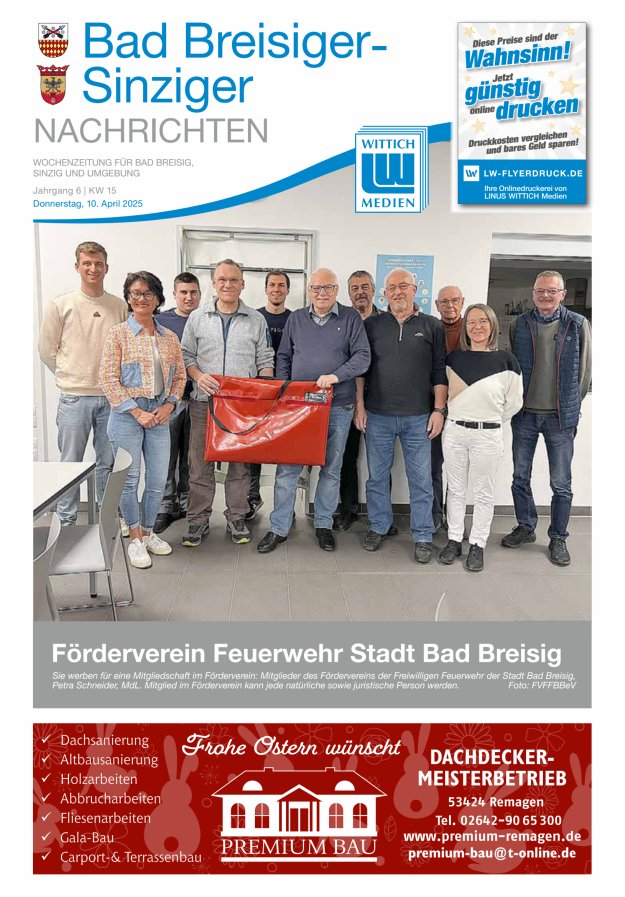 Bad Breisiger-Sinziger Nachrichten Titelblatt 15/2025