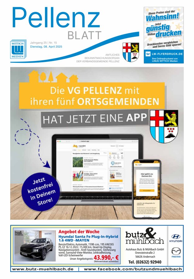 Pellenzblatt Titelblatt 15/2025