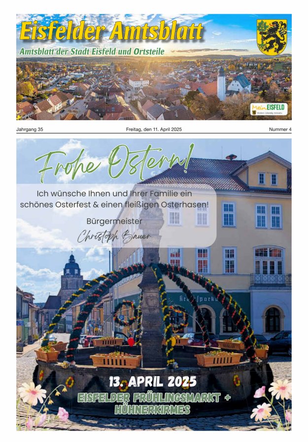 Eisfelder Amtsblatt Titelblatt 04/2025